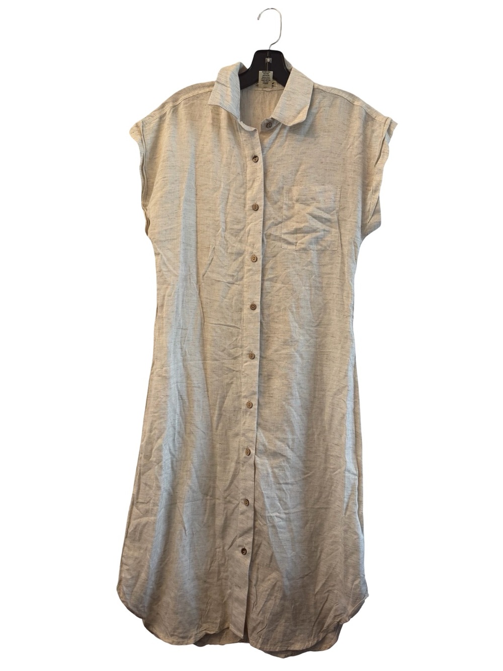 Passport Light Beige Button-Down Shirt Dress